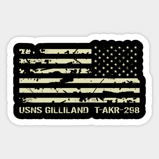 USNS Gilliland Sticker by Jared S Davies